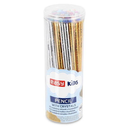Easy Kids Ołówek z kryształkiem hologram zloty/srebrny 418746