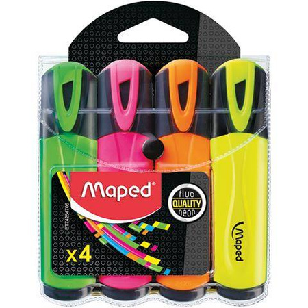 Zakreślacz maped 4kol fluo peps 425473