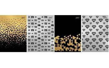 Zeszyt A5 60k linia laminowany Gold Silver 630286