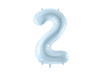 Balon foliowy cyfra 2 72cm jasny niebieski 034624