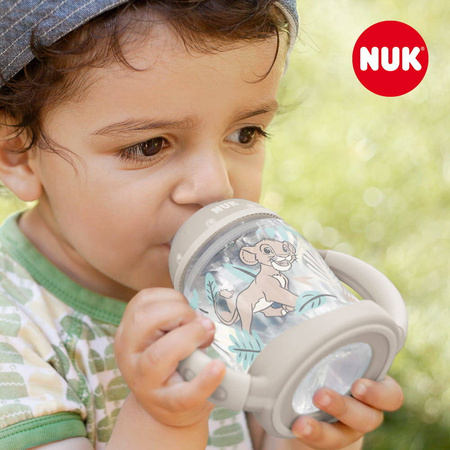 Nuk Butelka FC 150ml z uchwytem i wskaźnikiem temp. Disney Król Lew ustnik silikonowy niekapek 418702