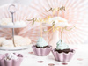 Dekoracje do muffinek Love złote 13cm 6szt 728882