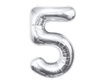 Balon foliowy B&C Cyfra 5 srebrna 85 cm 109498