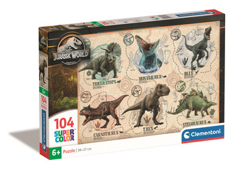 Clementoni Puzzle 104 Super Kolor Jurassic World 271795