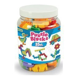 Klocki puzzle w słoiku małym 35szt 419506