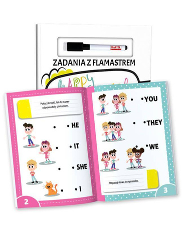 Zadania z flamastrami Happy English 753952