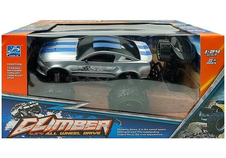 Auto zdalnie sterowane R/C 6,5 km/h wysokie koła srebrne 996577