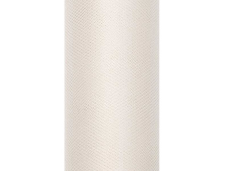 Tiul gładki, kremowy, 0,3 x 9m (1 szt. / 9 mb.)