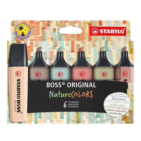 STABILO BOSS ORIGINAL Zakreślacz 6kol Nature Colors 603140