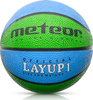 Piłka do kosza Meteor #1 niebiesko zielona 059313