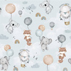 Duża Bambusowa wkładka do wózka Balony z minky glacier grey rozmiar 86x37cm 415605