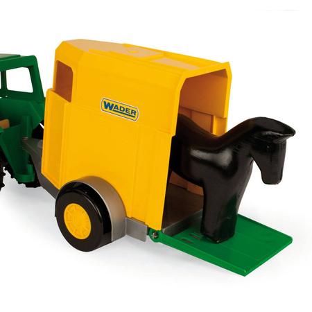 Farmer traktor z przyczepą na konia w kartonie wader 35023