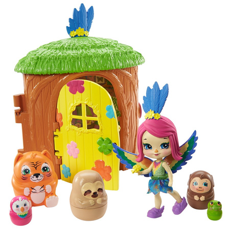 Enchantimals gtm49/gtm46 domek zwierzątek lalka peeki parrot 
