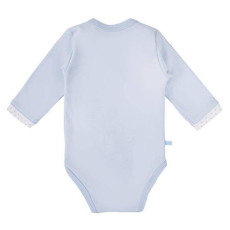 Body zakładane z długim rękawem newborn niebieski 050