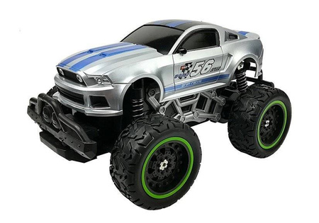 Auto zdalnie sterowane R/C 6,5 km/h wysokie koła srebrne 996577