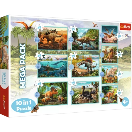 Puzzle Trefl 10w1 Poznaj wszystkie dinozaury 903904