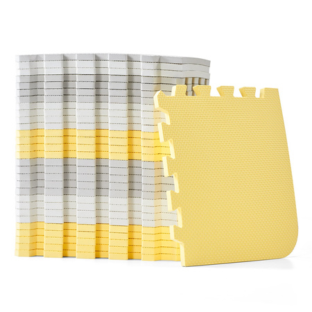 Kinderkraft mata piankowa puzzle luno yellow żółte
