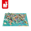 Puzzle edukacyjne z figurkami 3d dinozaury 200 elementów janod 326791