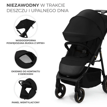 Kinderkraft Trig 3 Onyx Black 924868 wózek spacerowy