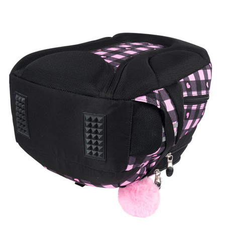 PLECAK 3-KOMOROWY STRIGHT BP-26 PINK CHECKERED 680373