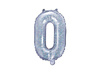 Balon foliowy litera "o", 35cm, holograficzny