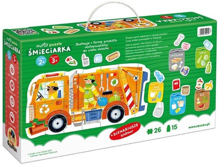 CzuCzu Moto puzzle Śmieciarka 494010