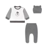 Mayoral Komplet półśpioszki/czapeczka kolor 27 Gris mezci rozmiar 6-9 m