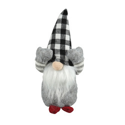 Skrzat w kraciastej czapce - szary 230261