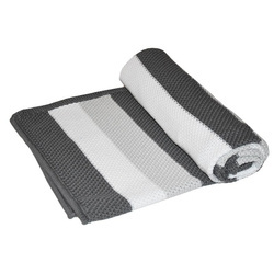 Eko kocyk bambus paski grafit 058187