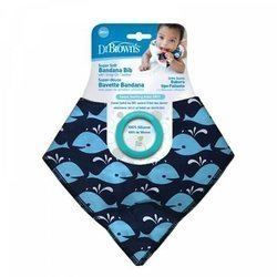 Dr. Brown's Chustka/ śliniak z gryzakiem wieloryby 313947