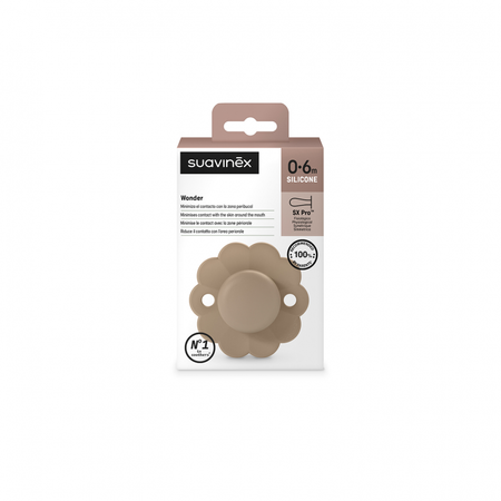 Suavinex Smoczek fizjologiczny SX Pro silikonowy| 0-6m| Cork | Wonder|