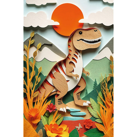 Puzzle Trefl 160 40-lecie Trefl Paper Art Dinozaur 400489