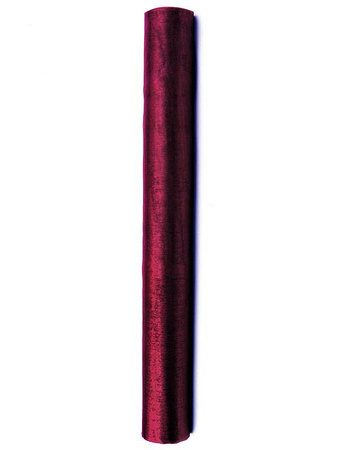 Organza gładka, bordo, 0,36 x 9m (1 szt. / 9 mb.)