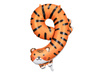 Balon foliowy cyfra 9 Tygrys 64x87cm mix 019447