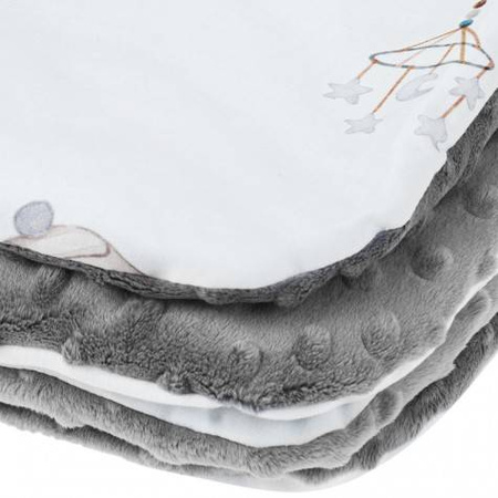 Kocyk Sredniaka  Misie z minky dapple grey rozmiar 75x100 cm 422191