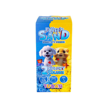 Tuban Piasek Fluffy zestaw niebieski żółty 2x70g