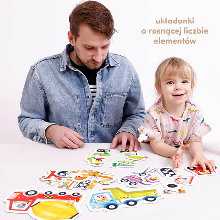 CzuCzu: Puzzle progresywne Pojazdy na budowie 2+