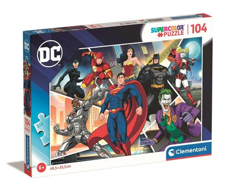 Clementoni Puzzle 104 Super Kolor Dc Comics 257225