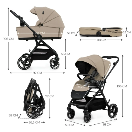 Kinderkraft Yoxi Beige 2w1 924592