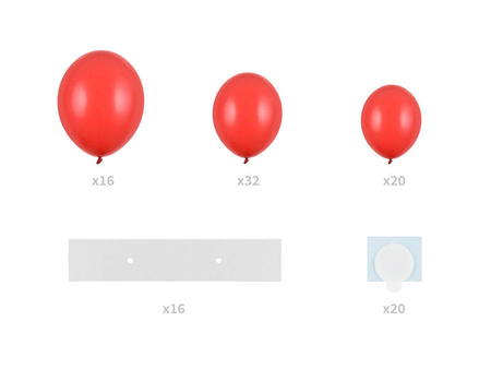 Girlanda balonowa ze stelażem Serce czerwony 160cm 005174