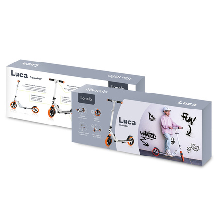 Lionelo Hulajnoga Luca White Orange 651334