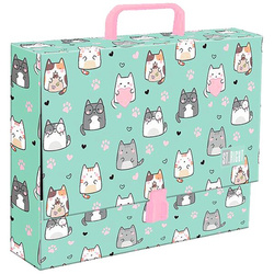 TECZKA Z RĄCZKĄ A4 XL (33x24,8x9cm) STRIGHT CHARMING CATS 692666