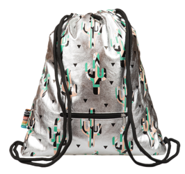 Plecak - worek na sznurkach stright so-11 silver cactus