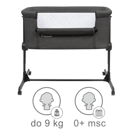 Kidwell Łóżeczko dostawne Snuzzy Dark Grey 099511