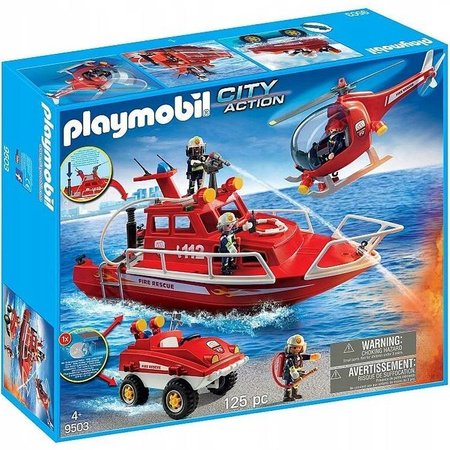 Playmobil 9503 Zestaw straż pożarna z motorem podwodnym
