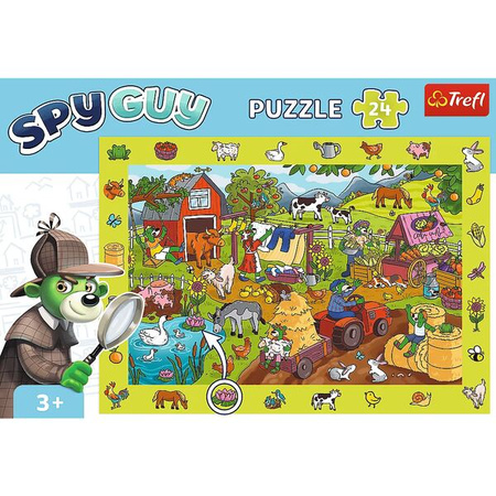 Puzzle trefl 24 Obserwacyjne Spy Guy Farma 155891