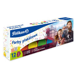 Pelikan Farby plakatowe 12kol Kleks 591293