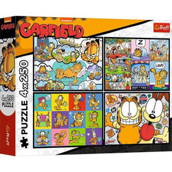Puzzle Trefl 4x250 Garfield nie lubi poniedziałków 133448