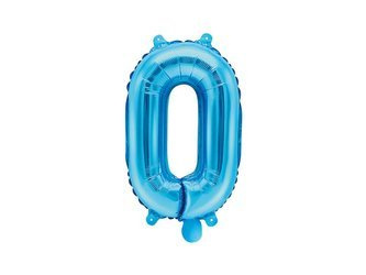 Balon foliowy cyfra 0 niebieski 35cm 779839