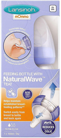 Lansinoh butelka 160ml ze smoczkiem naturalwave 999488